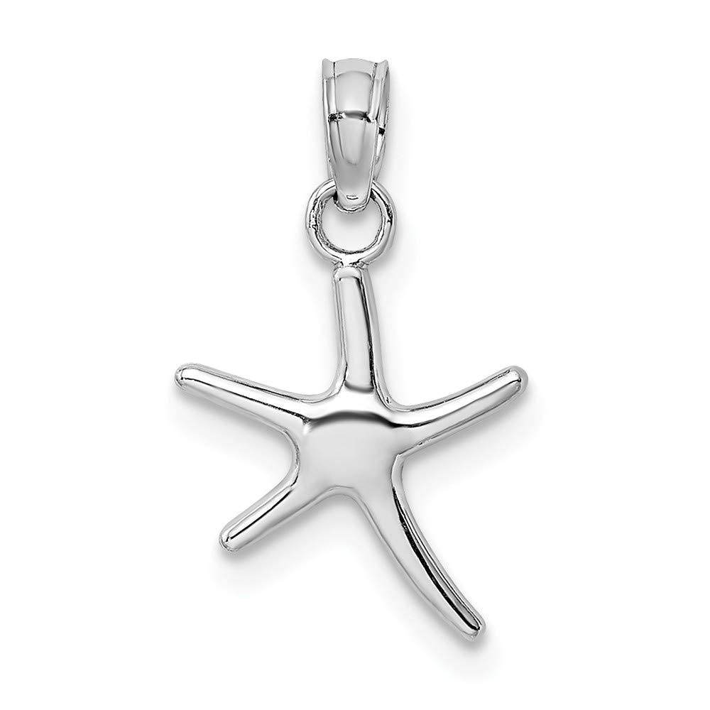 14K Yellow Gold Mini Dancing Starfish Pendant Necklace - Dainty Ocean Jewelry for Women - Perfect for Beach Vacations, Summer Outfits & Gift Giving