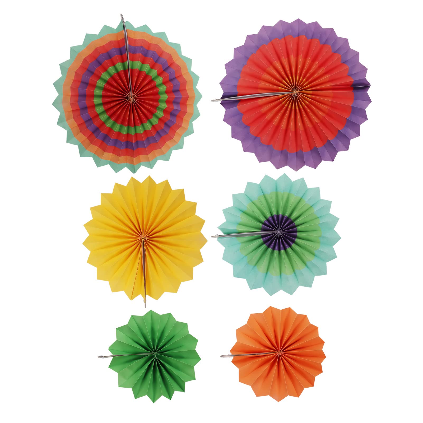 Omabeta Fiesta Paper Fan - Durable Hanging Decorative Fans in Vibrant Colors for Carnival, Party Decorations & Mexican Fiesta Theme Events | Perfect for Home, Wedding, and Festival Decor