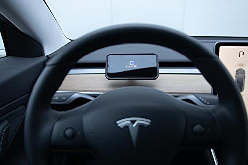 Course Motorsports DirectFit Phone Mount - Magnetic & Wireless Charging for Tesla Model 3 (2018+) & Model Y (2020+) | Universal Phone Compatibility | Secure Hands-Free Driving | Perfect for Commuting & Road Trips