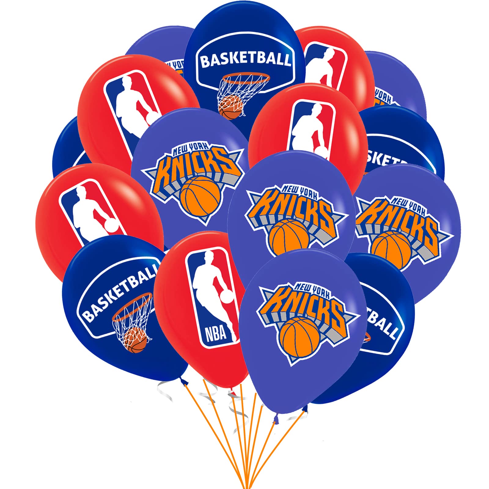 30Pcs NBA Basketball Latex Balloons - Sports Themed Party Decorations for Boys Birthday, Game Day & Team Celebrations - Perfect for Basketball Birthday Parties, Sports Events & Home Decor