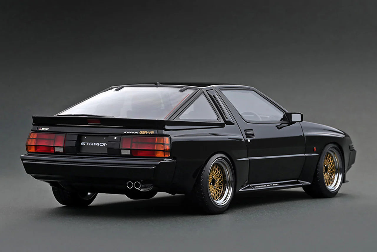 1:18 Scale Mitsubishi Starion 2600 GSR VR (E 187A) Diecast Model Car - Black Collectible Vehicle for Display & Racing Enthusiasts - Perfect for Home Office Decor, Car Shows & Model Collections