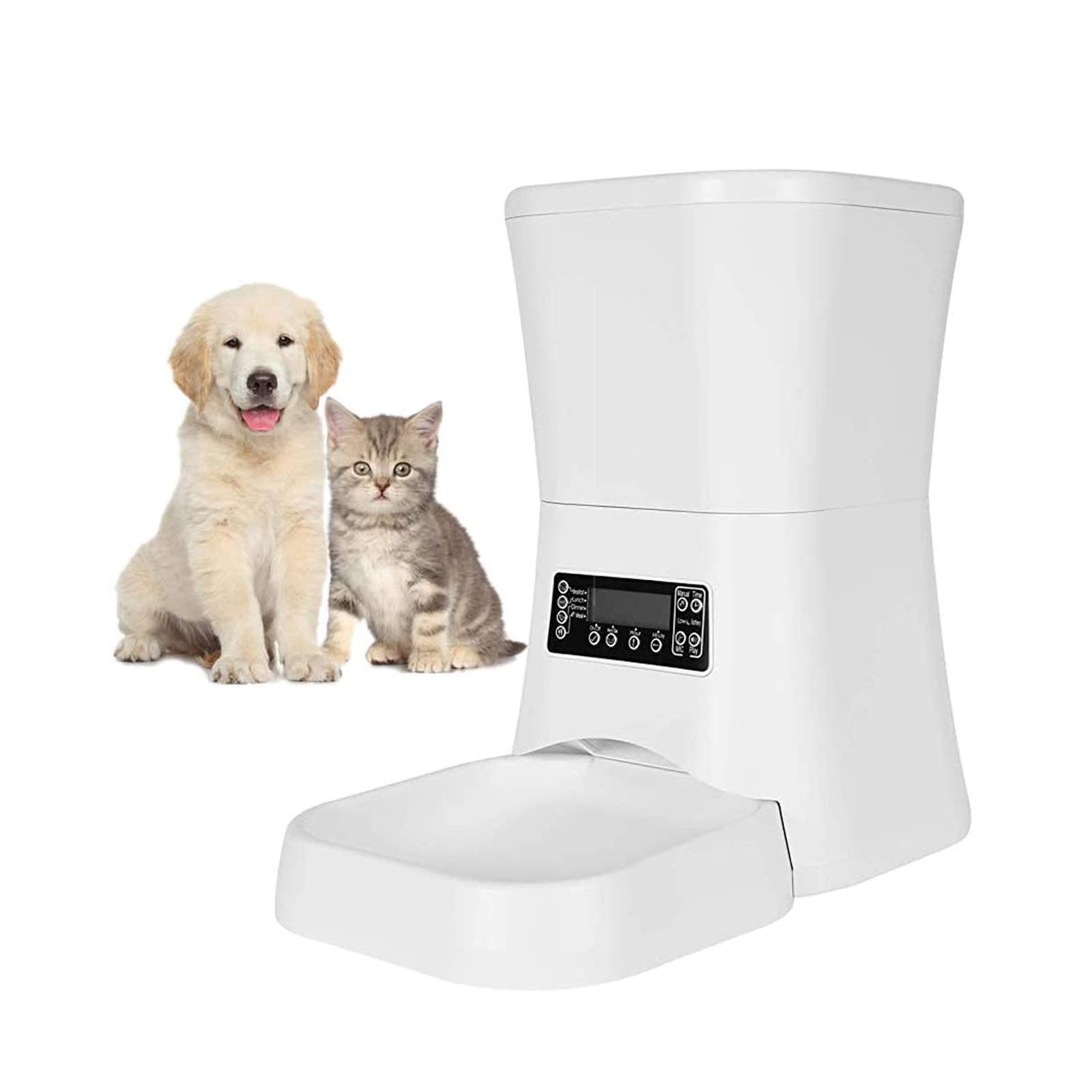 Zinhsq Automatic Pet Feeder - Smart Electronic Dog & Cat Food Dispenser with Programmable Portion Control, Weight Management & Meal Scheduling - Built-in Voice Recorder - Perfect for Travel, Workdays & Multi-Pet Homes