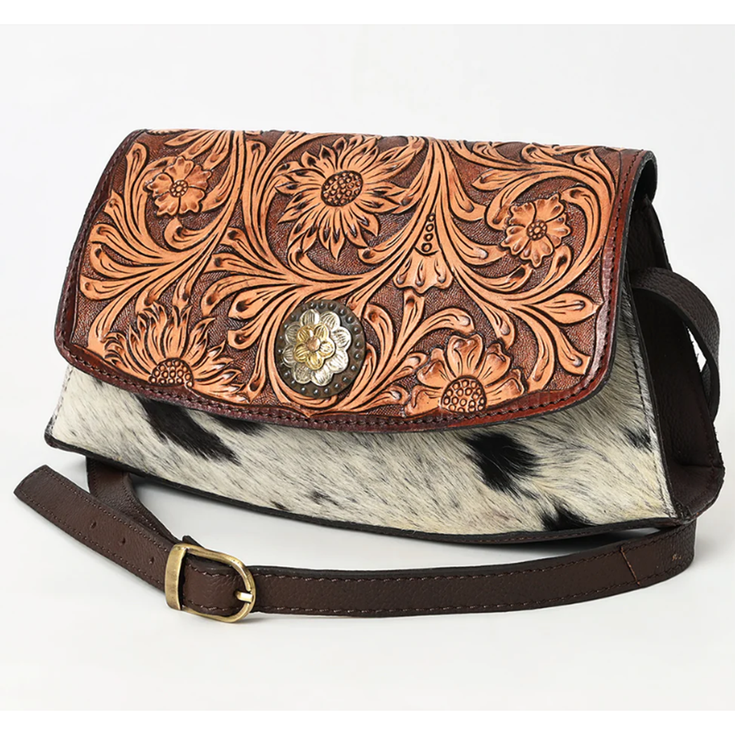 American Darling Genuine Cowhide Leather Purse - Handcrafted Tooled Design for Women, Perfect for Everyday Use & Special Occasions