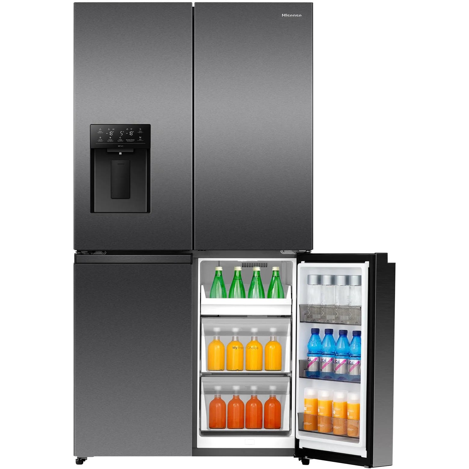 Brand New Hisense HRCD640TBW 640L French Door Refrigerator - Non-Plumbed Water & Ice Dispenser, 3-Year Warranty | Perfect for Modern Kitchens, Large Families & Entertaining Guests