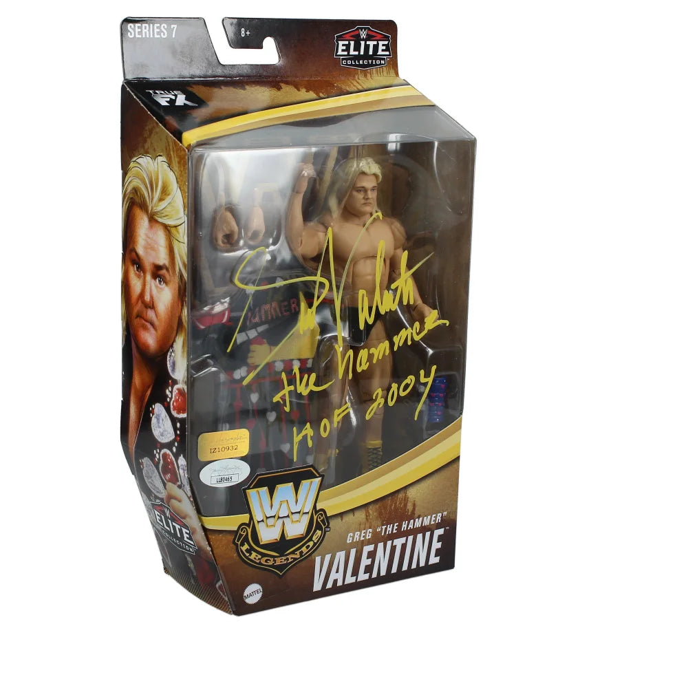Greg Valentine Autographed WWE Mattel Elite Legends Series 7 Action Figure with JSA COA - Collectible Wrestling Memorabilia for Display & Gifts