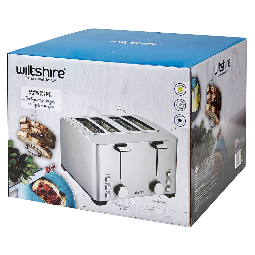 Best 2-Slice Electric Toaster for Quick Breakfast - Stainless Steel, Wide Slots, Defrost & Reheat Functions - Perfect for Home, Office, Dorm & RV Use
