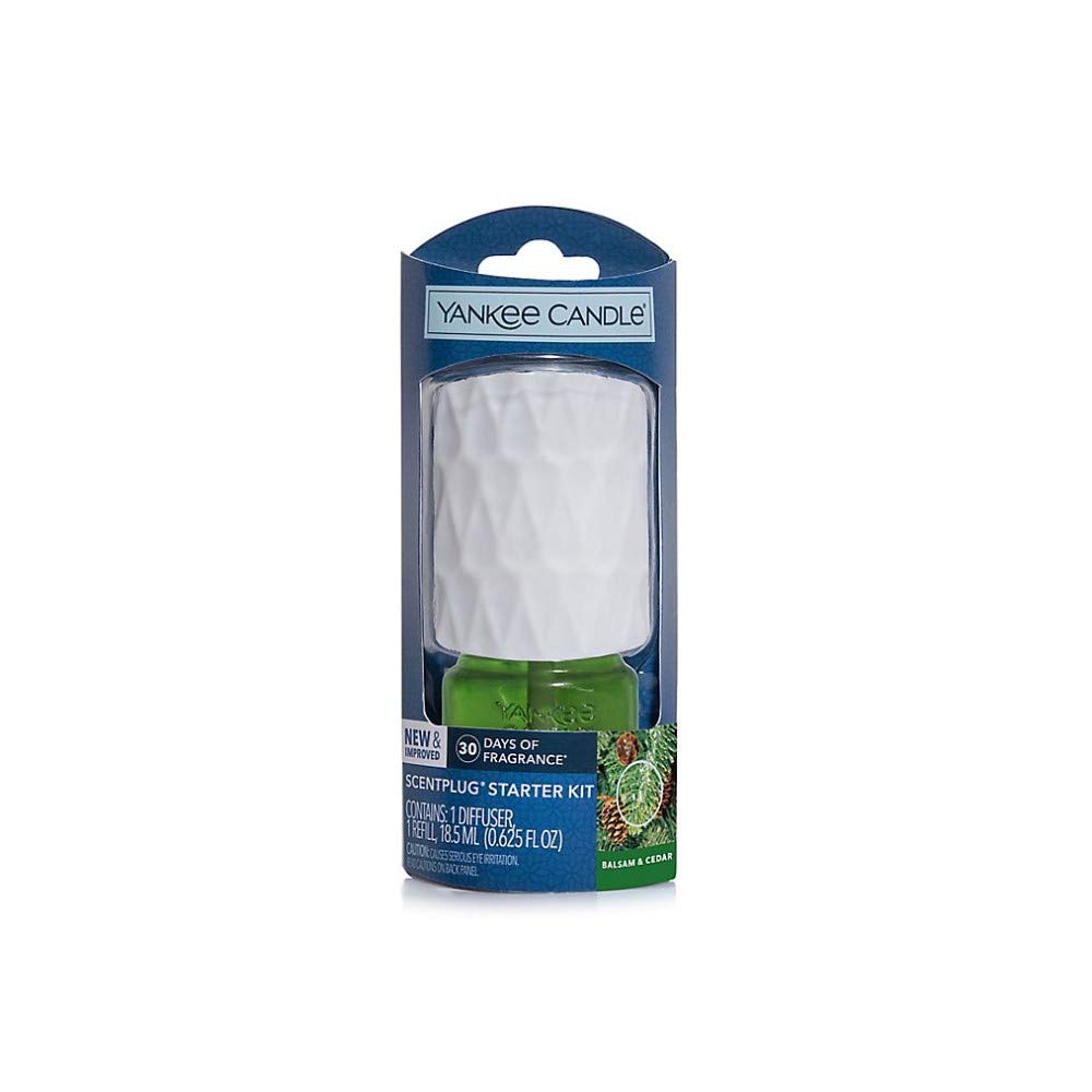 Yankee Candle ScentPlug Starter Pack - Balsam & Cedar Scented Air Freshener for Home, Office & Car | Holiday Fragrance Plug-in Refillable Air Freshener System