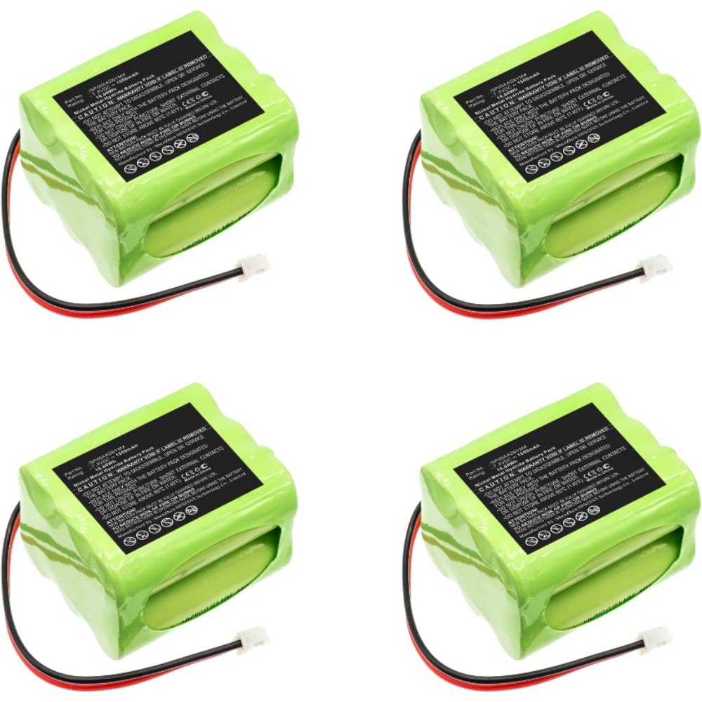 Synergy Digital Alarm System Batteries - Ni-MH 7.2V 1500mAh Replacement for Yale HSA3095 Home Security Alarm (4-Pack) | Perfect for Home Monitoring Systems & Security Devices