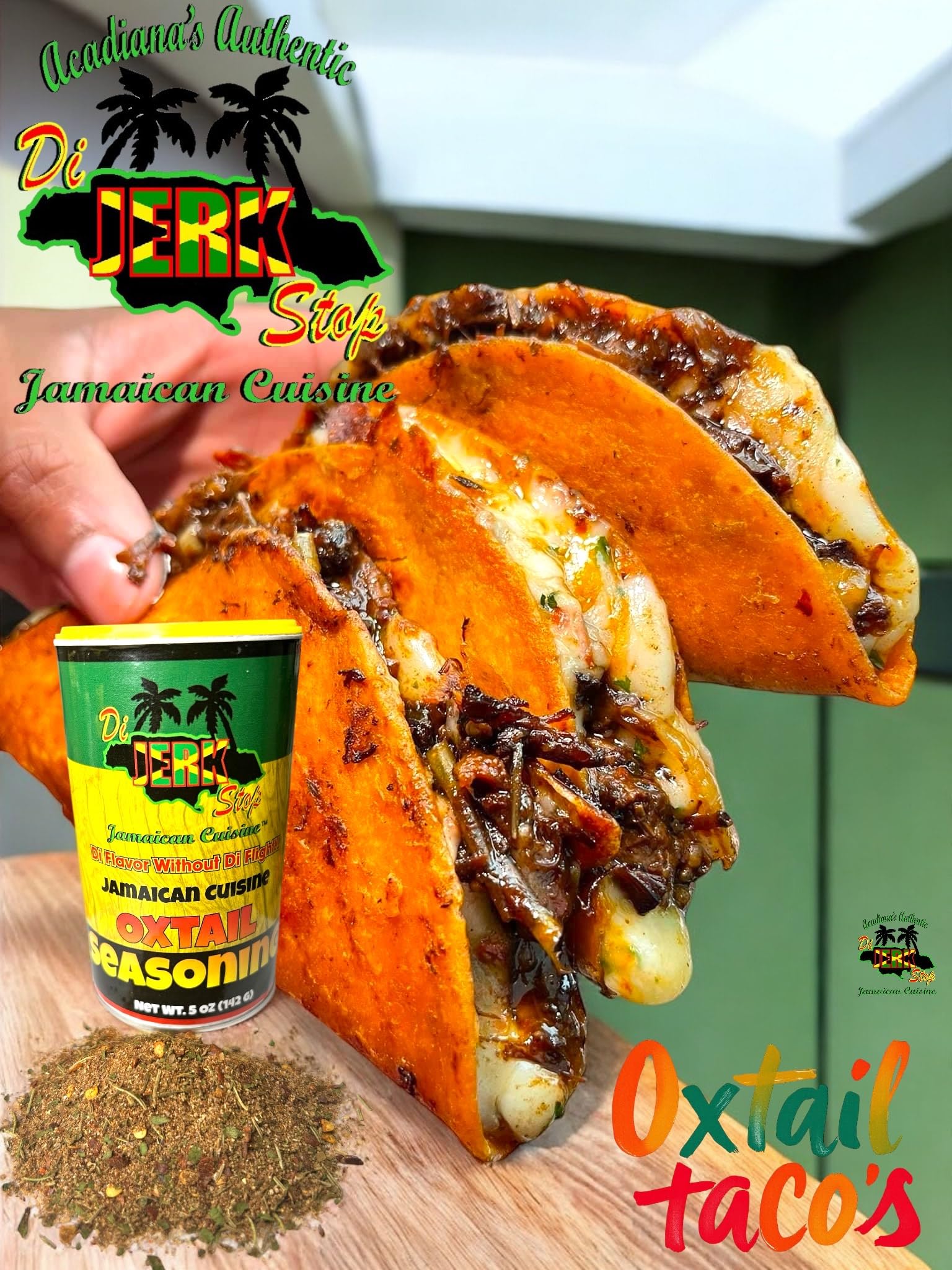 Authentic Jamaican OXTAILS SEASONING & Gravy Maker - 5oz All-Natural Spice Blend for Perfect Caramelized Meat & Rich Gravy - Ideal for Jerk Chicken, Oxtail Stew & Caribbean Dishes