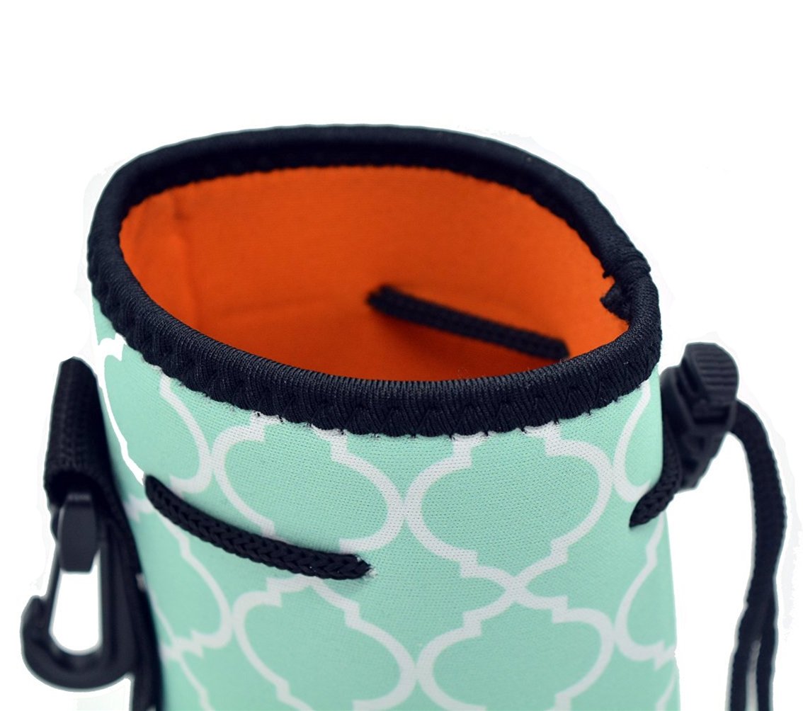 Neoprene Water Bottle Sleeve - Insulated Drawstring Cooler Bag for Hot & Cold Drinks, Perfect for Gym, Hiking, and Outdoor Adventures