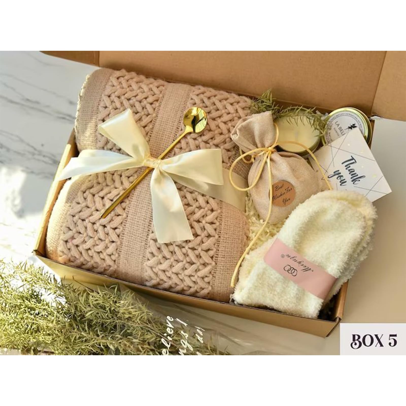 Healing Gift Box for Women - Cozy Blanket, Self Care Essentials & Thank You Gift Set for Mentor, Teacher, Coworker | Perfect for Relaxation, Spa Nights & Thoughtful Gifting