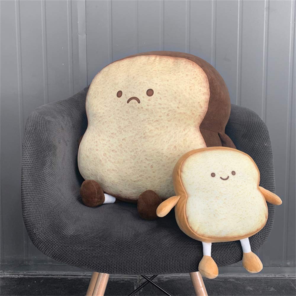 Funny Toast Bread Plush Pillow - Soft & Cute Stuffed Sofa Cushion for Home Decor, Gifts (Golden) - Perfect for Bedroom, Living Room & Anime Cosplay