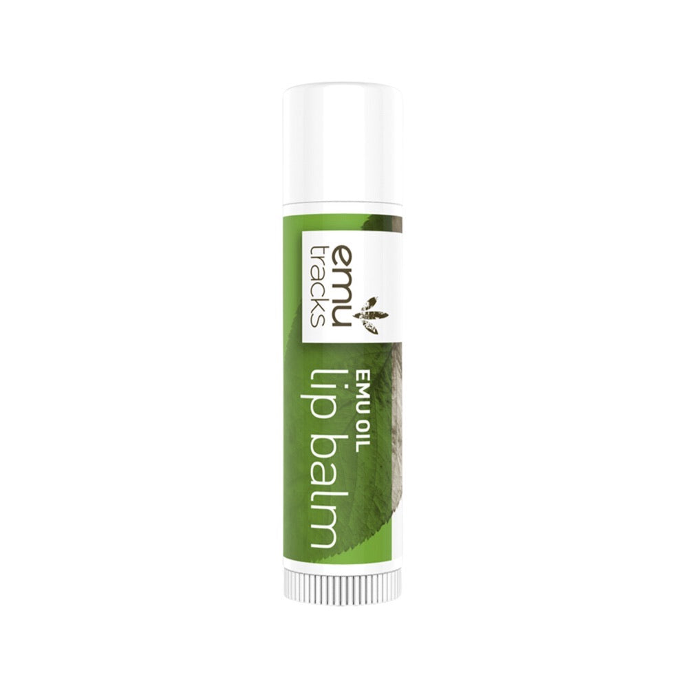 EMU TRACKS Emu Oil Lip Balm 4.5g - Natural Moisturizing Lip Care with Eucalyptus - Perfect for Dry, Chapped Lips - Ideal for Winter, Outdoor Activities & Daily Hydration