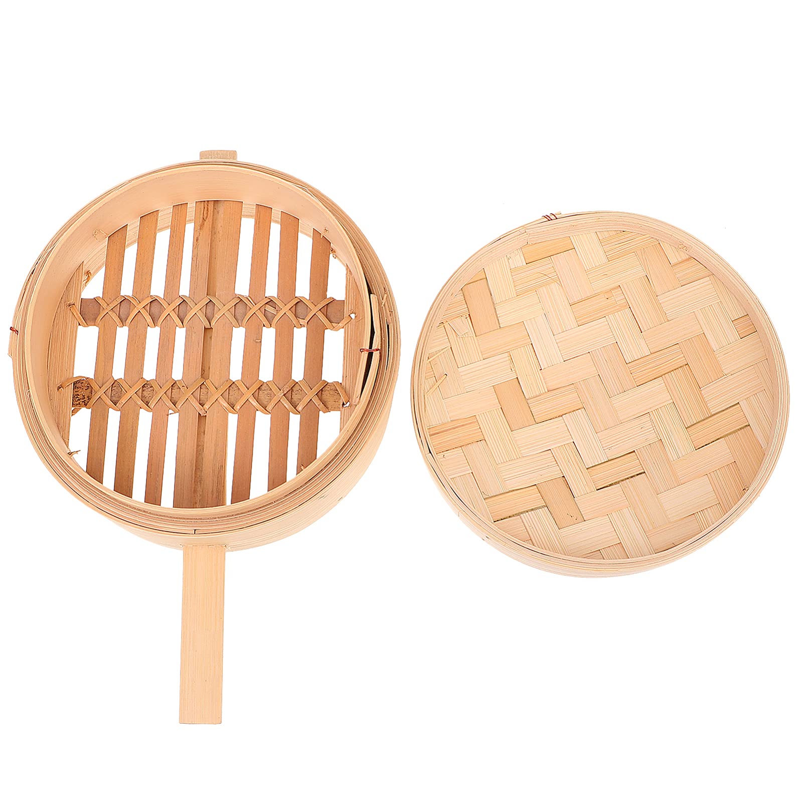 DOITOOL 1pc Bamboo Steamer Basket - Asian Dumpling & Vegetable Steamer for Chinese Buns, Dim Sum, Healthy Cooking - Perfect for Kitchen, Breakfast & Traditional Asian Cuisine