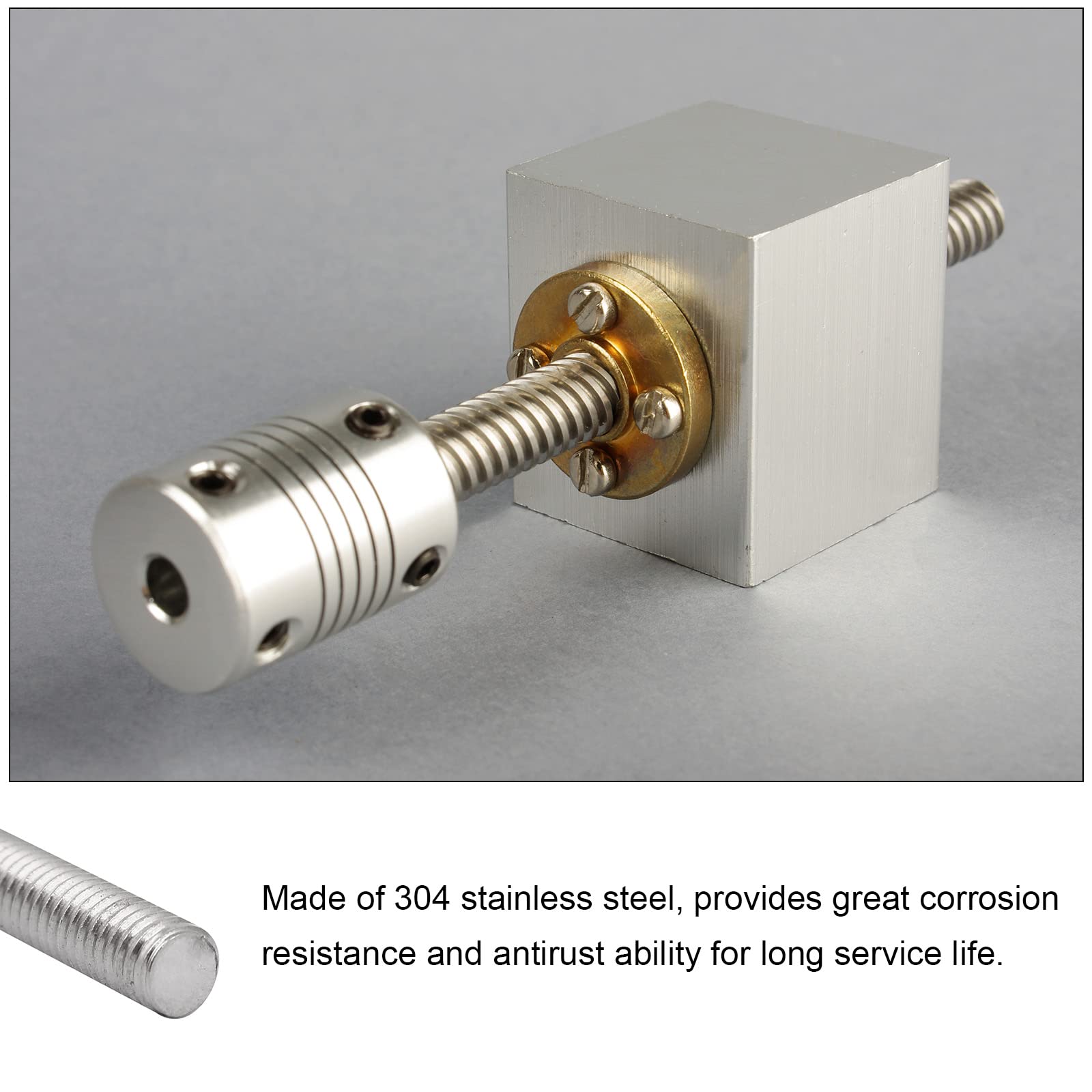 304 Stainless Steel Threaded Rod M5 x 190mm - 5 Pack for Clamps & U-Bolts