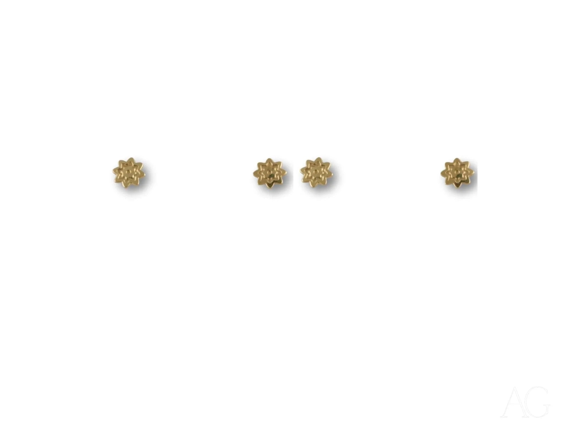 18K Gold Petile Stud Earrings - Dainty Floral Bloom Design for Women | Perfect for Weddings, Date Nights & Everyday Elegance