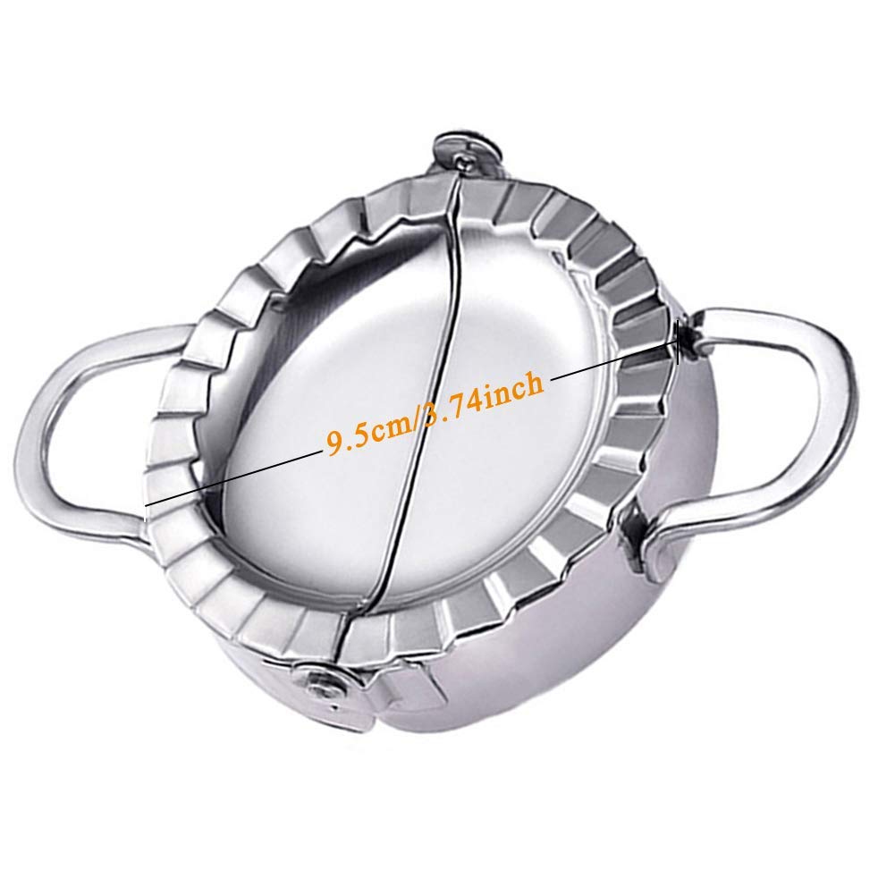 2-Pack Stainless Steel Dumpling Maker Mold - Professional Dumpling Wrapper, Ravioli Press & Dough Cutter for Home Kitchen - Perfect for Making Asian Dumplings, Italian Pasta & Homemade Snacks