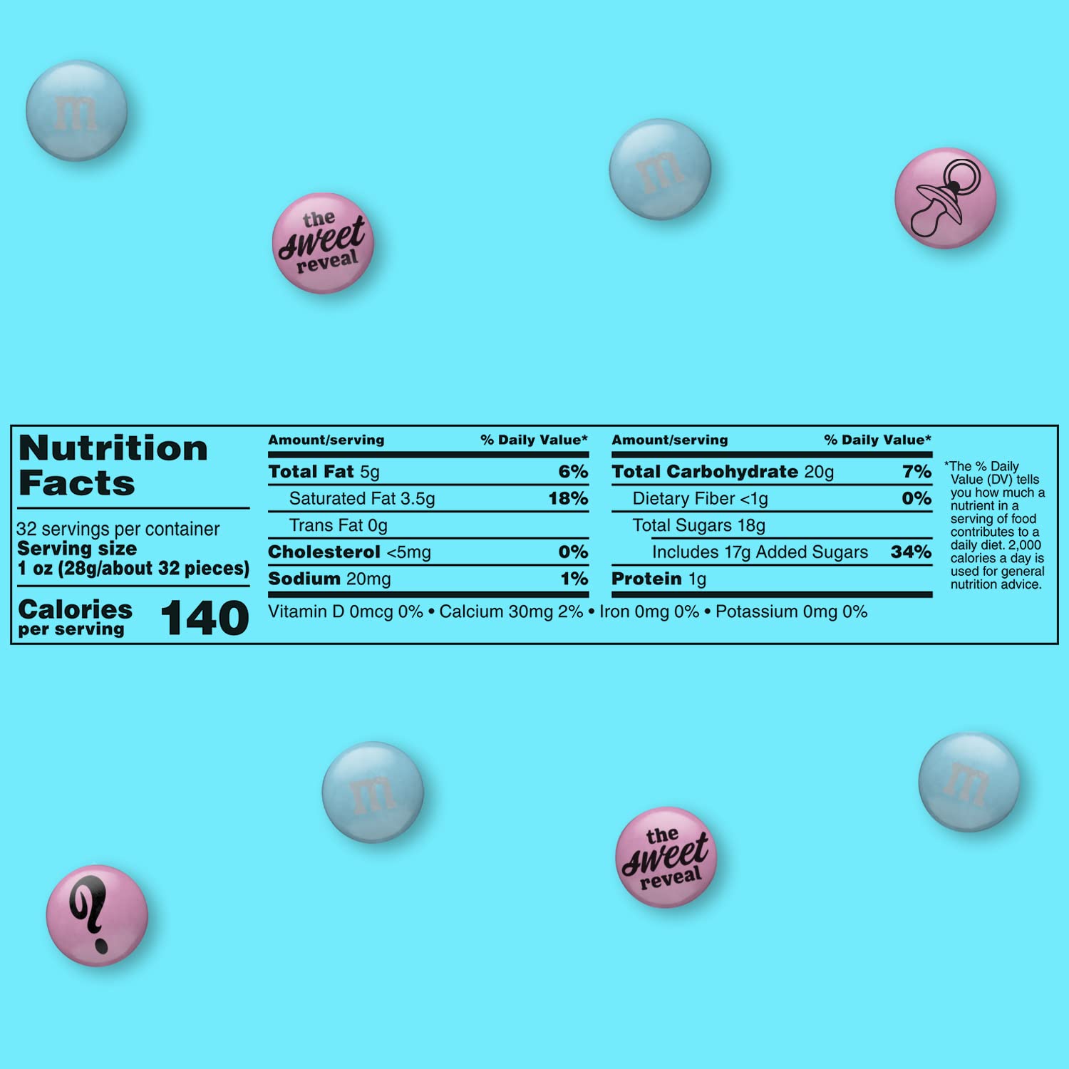 Light Blue & Pink M&M'S Milk Chocolate Candy 5lbs - Gender Reveal Party Supplies for Baby Showers, Newborn Celebrations & Baby Favors - Perfect for Gender Announcements, Maternity Events & Sweet Treats