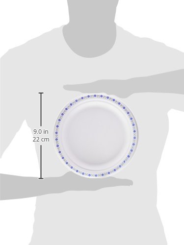 Eco-Friendly Disposable Paper Lunch Plates - 125 Pack, 9 Inch Round Compostable Plates for Parties, Picnics & BBQs - Sturdy & Leak-Proof for Everyday Use