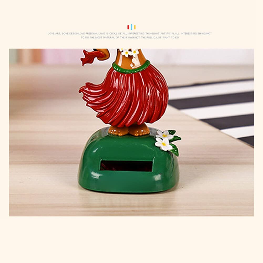 SEADEAR Solar Powered Hawaiian Hula Dancer Car Dashboard Ornament - Head Shaking Dancing Doll for Car, Office & Desk Decoration - Perfect for Tropical Themed Parties, Beach Vacations & Hawaiian Luaus