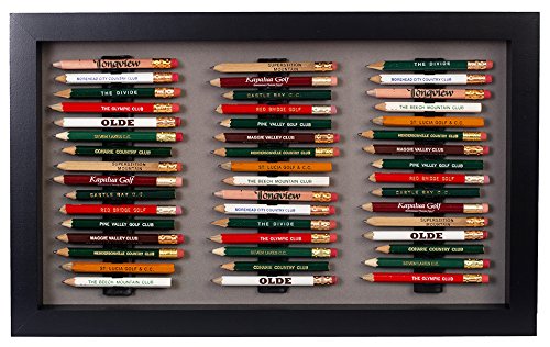 Eureka Golf Pencil Display Case - Holds 48 Round or Octagonal Golf Pencils - Premium Black Finish - Made in USA - Perfect for Golf Tournaments, Pro Shops & Office Organization