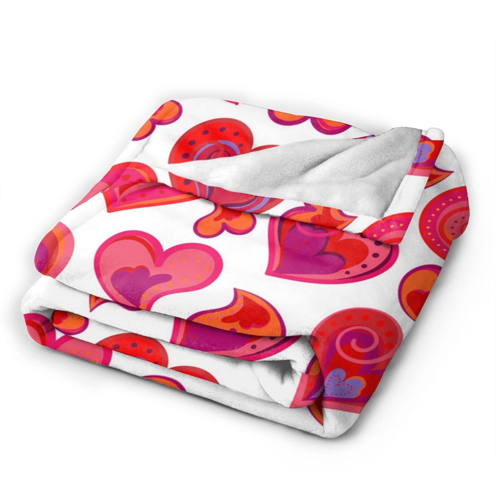 Valentine's Day Red Heart Fleece Blanket - 50