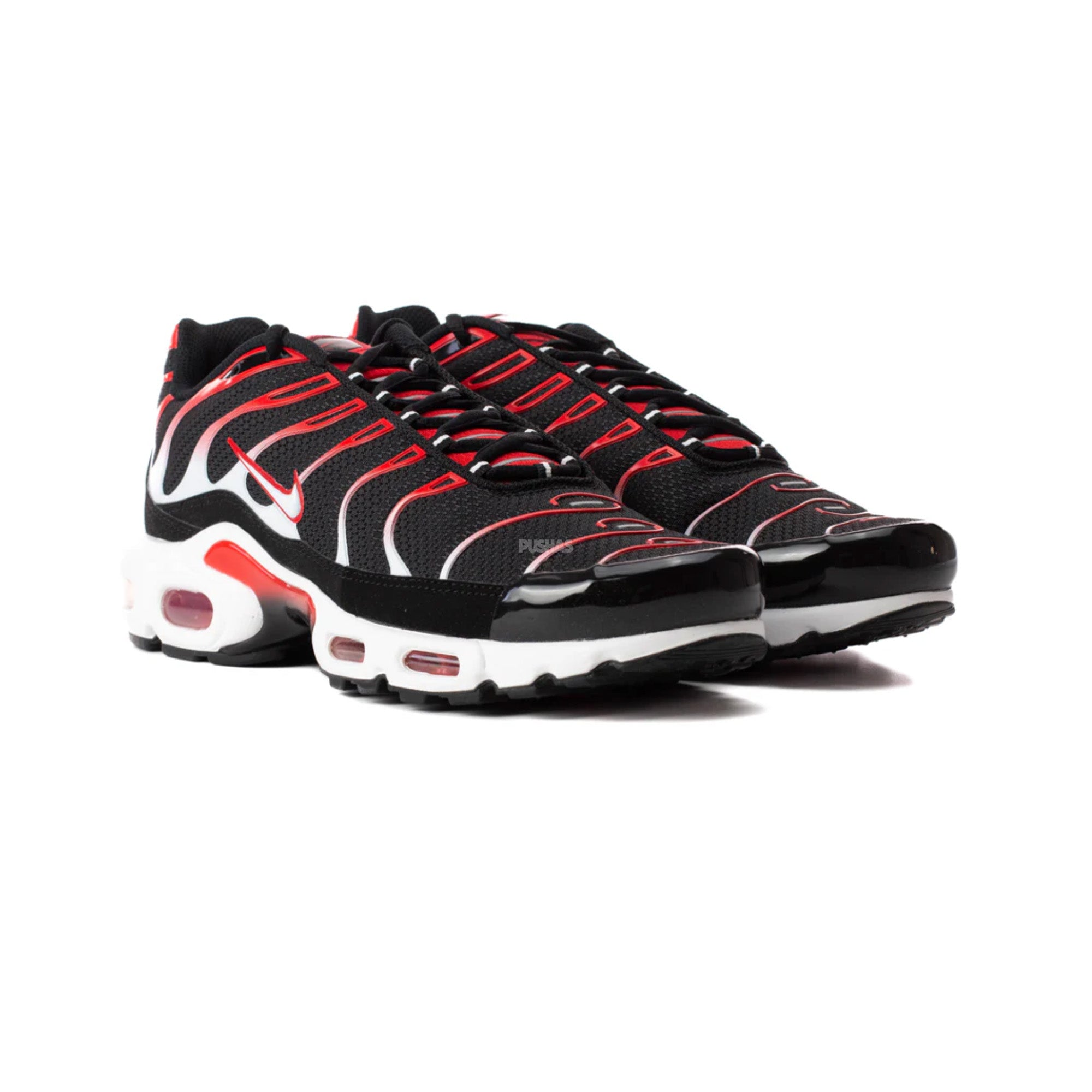 Nike Air Max TN Plus 'Black White University Red' Men's Running Shoes (2022) - Perfect for Gym Workouts, Jogging & Streetwear Fashion