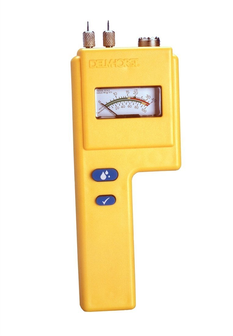 Delmhorst BD-10/PKG Professional Moisture Meter for Wood, Drywall & Building Materials - Digital Hygrometer with Electrode for Contractors, DIY & Home Inspection | Perfect for Construction, Flooring & Water Damage Detection