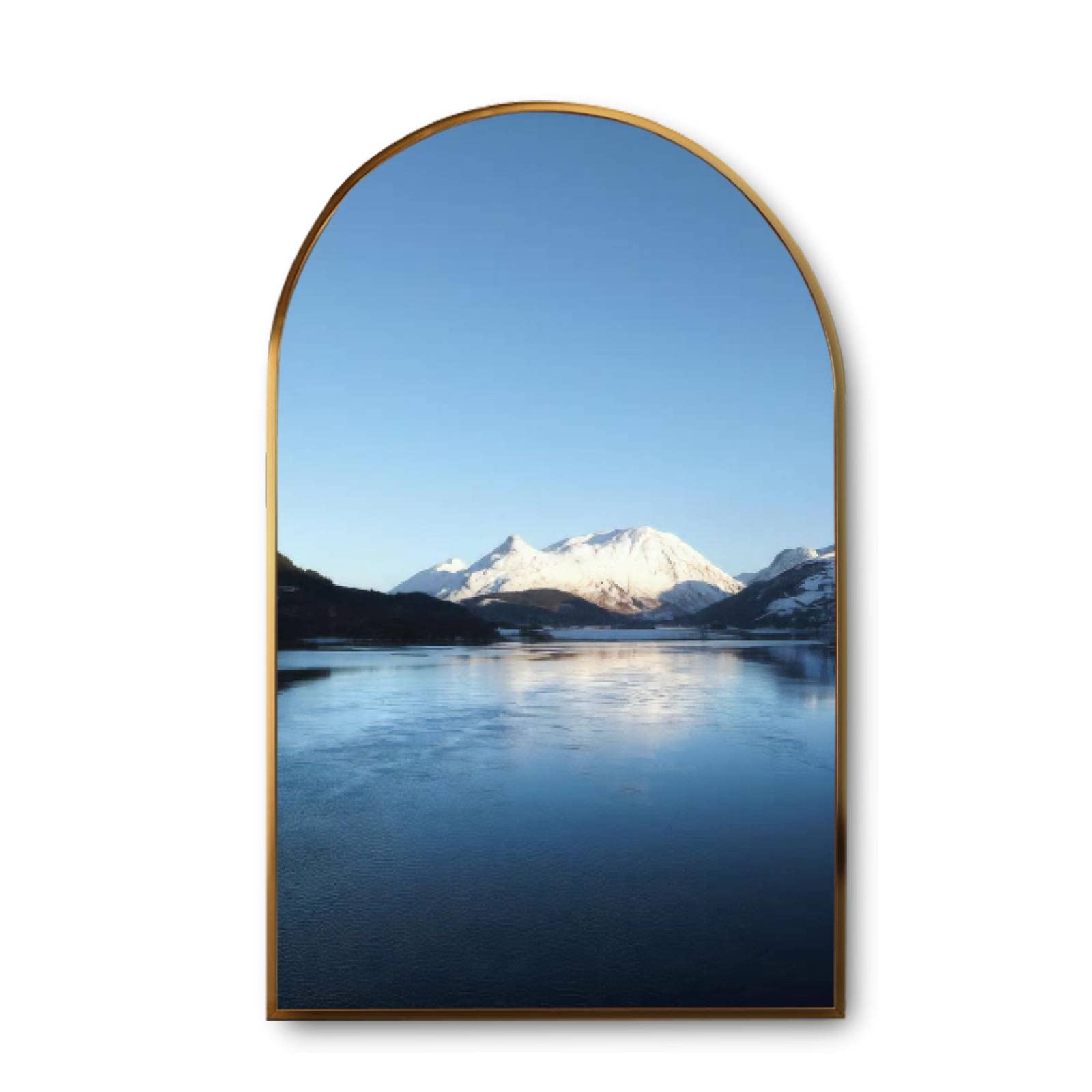 Golden Framed Canvas Wall Art - Arch Loch Leven & Glencoe Scottish Highlands Landscape Painting | Modern Giclee Print for Living Room, Bedroom & Office Decor | Ready to Hang Home Artwork