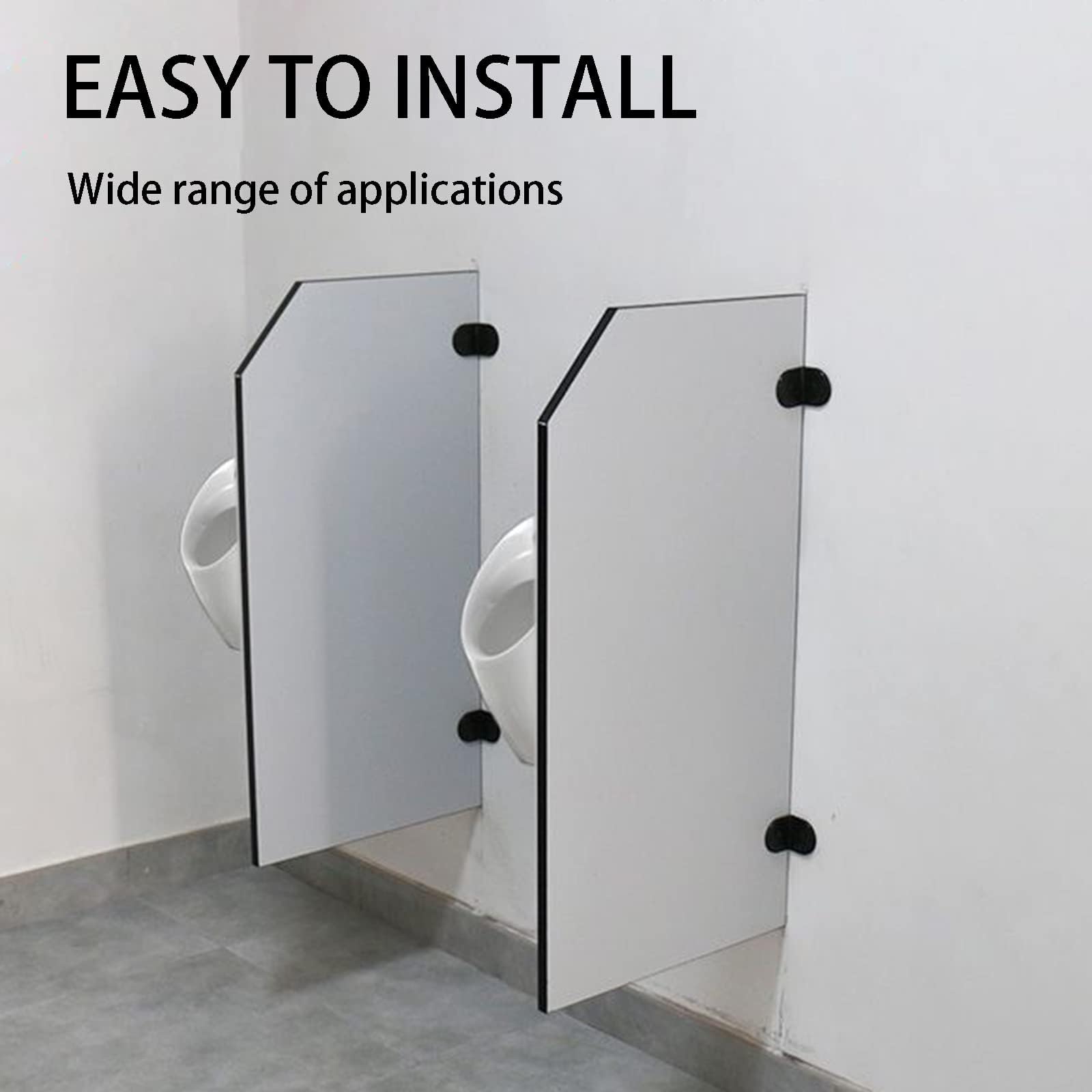 Wall-Mounted Urinal Partition Screen - 2 Pack Men's Restroom Privacy Divider for Public Toilets, Bathrooms & Schools - Durable Stainless Steel Urinal Screen for Enhanced Privacy in Commercial Spaces