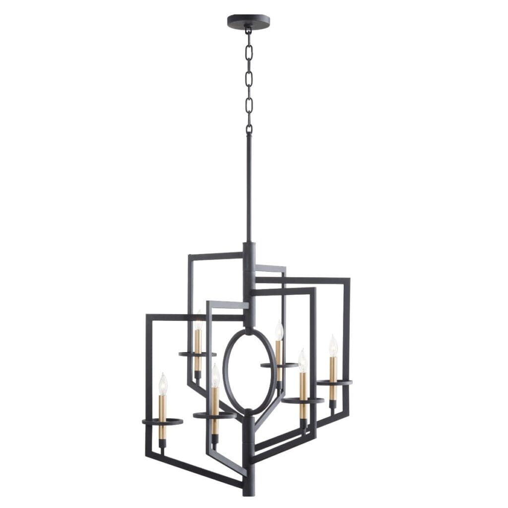 Cyan Design 11389 Oxalis Chandelier in Noir - Modern Black Crystal Ceiling Light Fixture for Dining Room, Bedroom, or Living Room Decor