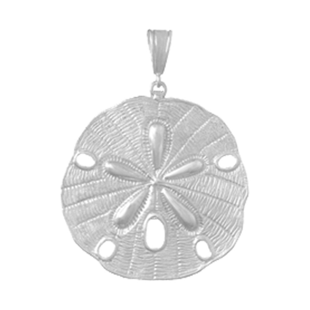 925 Sterling Silver Nautical Charm Pendant - Sand Dollar Design with Textured HP Center | Perfect for Beach-Themed Jewelry, Ocean Lover Gifts & Layered Necklace Stacks