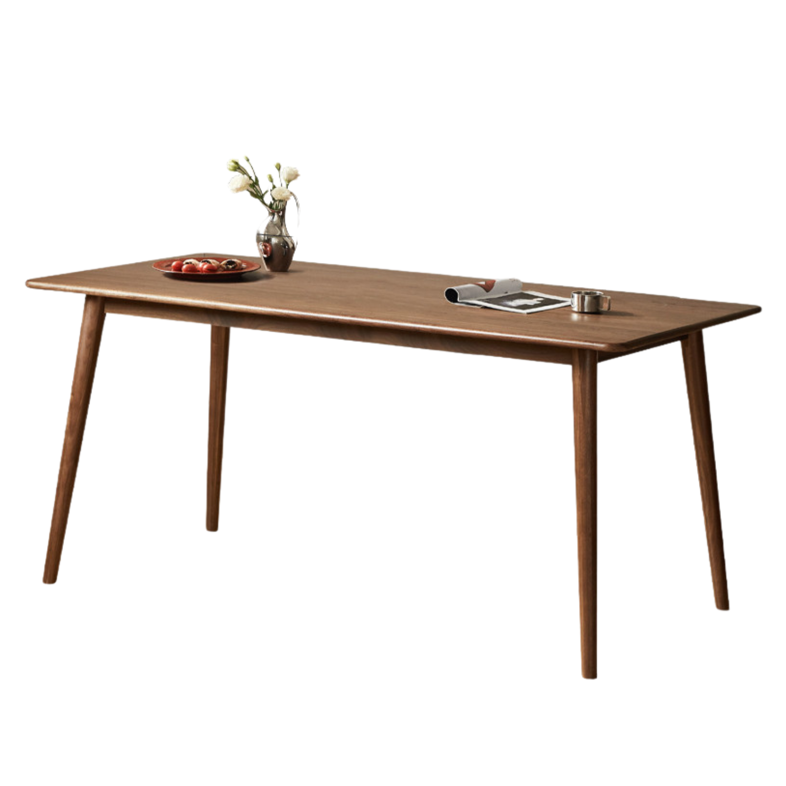Premium Black Walnut Solid Wood Dining Table - Modern Luxury Light Finish - Perfect for Formal Dining Rooms, Kitchen Nooks & Entertaining Guests