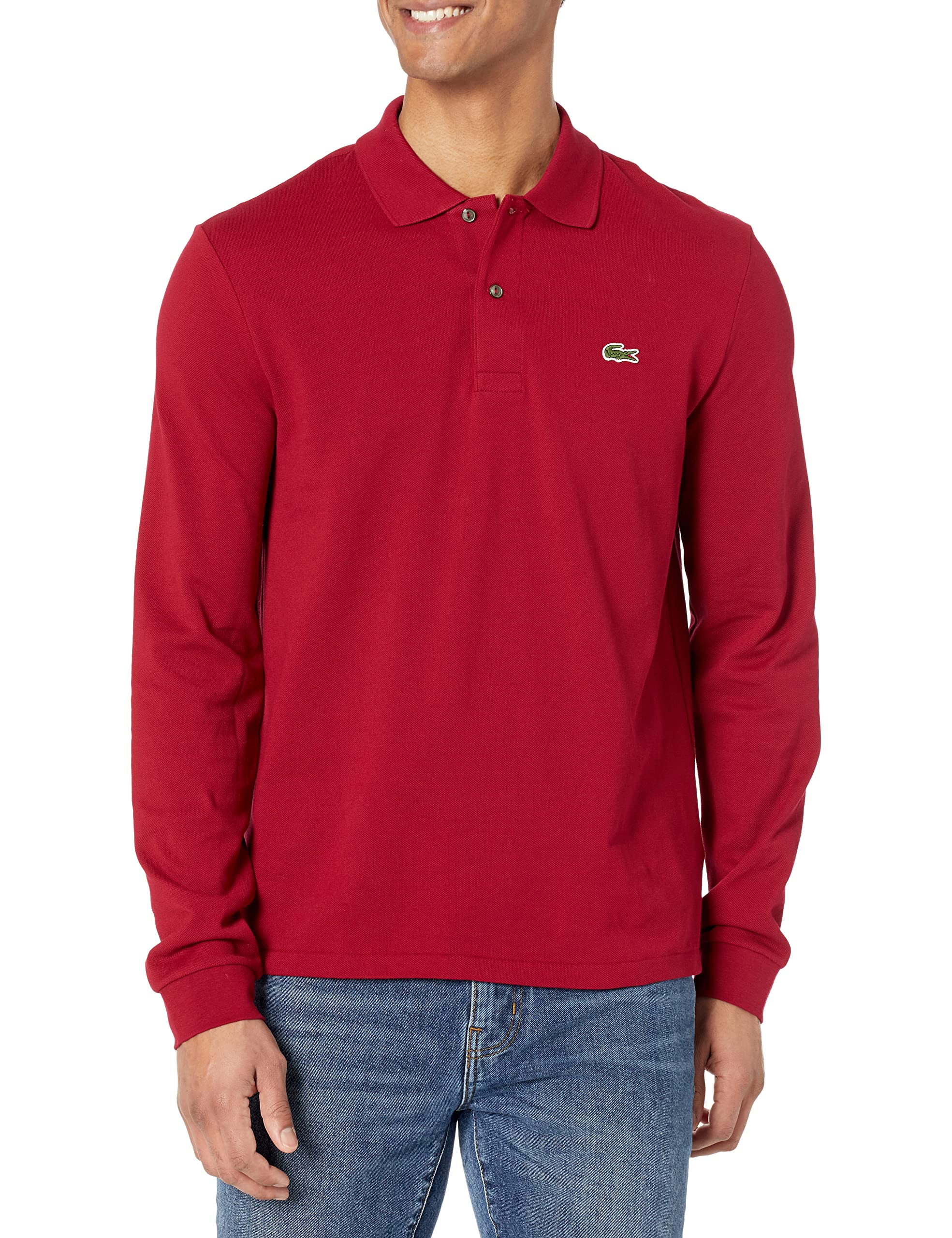 Lacoste Men's Classic Long Sleeve Pique Polo Shirt - Slim Fit Cotton Casual Shirt for Business & Golf | Perfect for Office, Weekend & Outdoor Activities