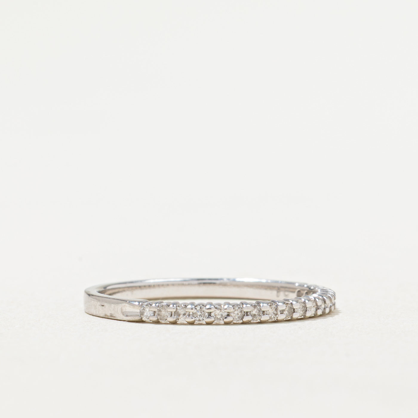 Semi Eternity Diamond Wedding Band Ring - 0.15 Carat Total Weight (ctw) | Size 7.25 | Perfect for Anniversary, Engagement & Everyday Elegance