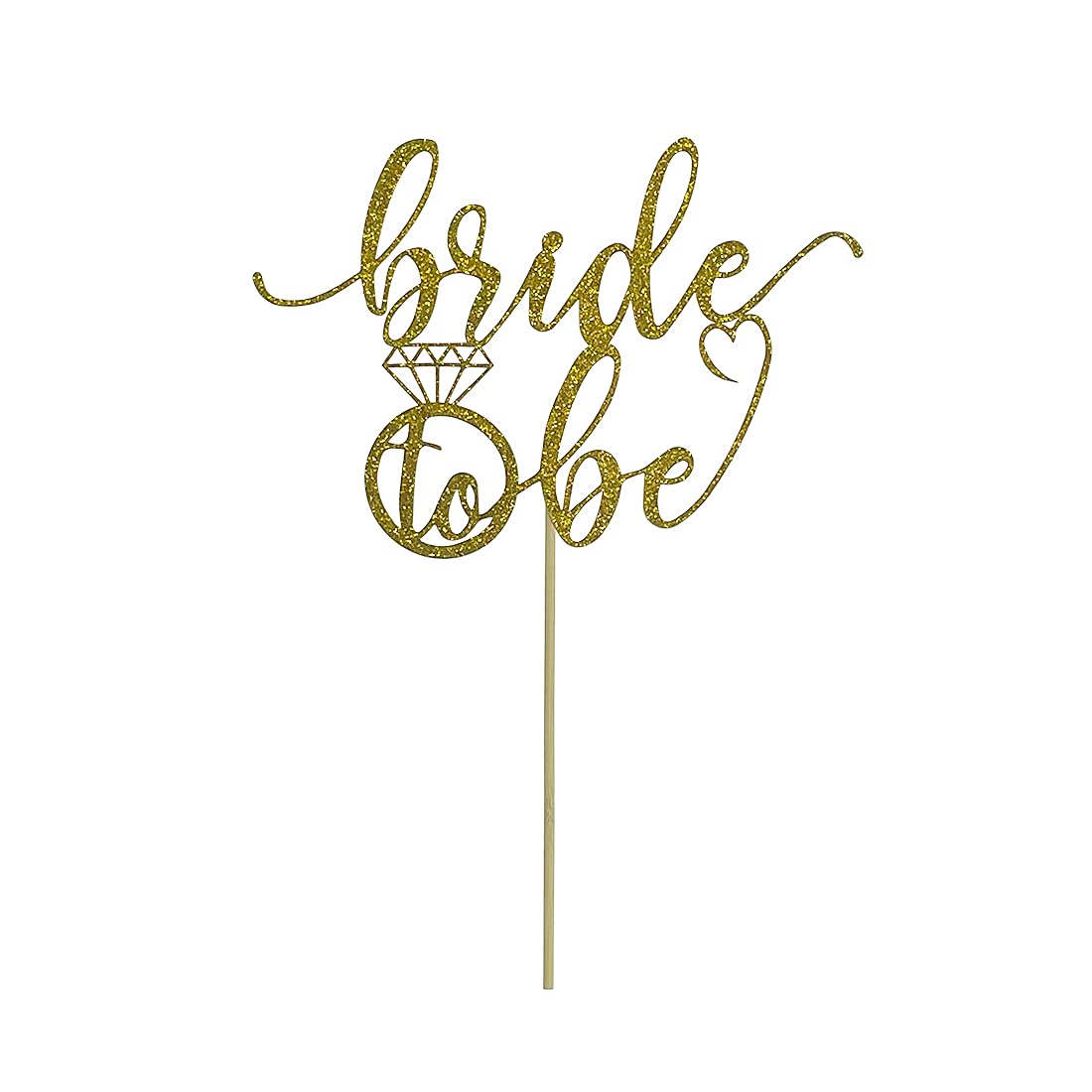 Gold Glitter Bride to Be Cake Topper - Wedding Shower, Bridal Shower, Engagement Party, Bachelorette & Hen Night Decor - Perfect for Wedding Cakes, Cupcakes & Dessert Tables