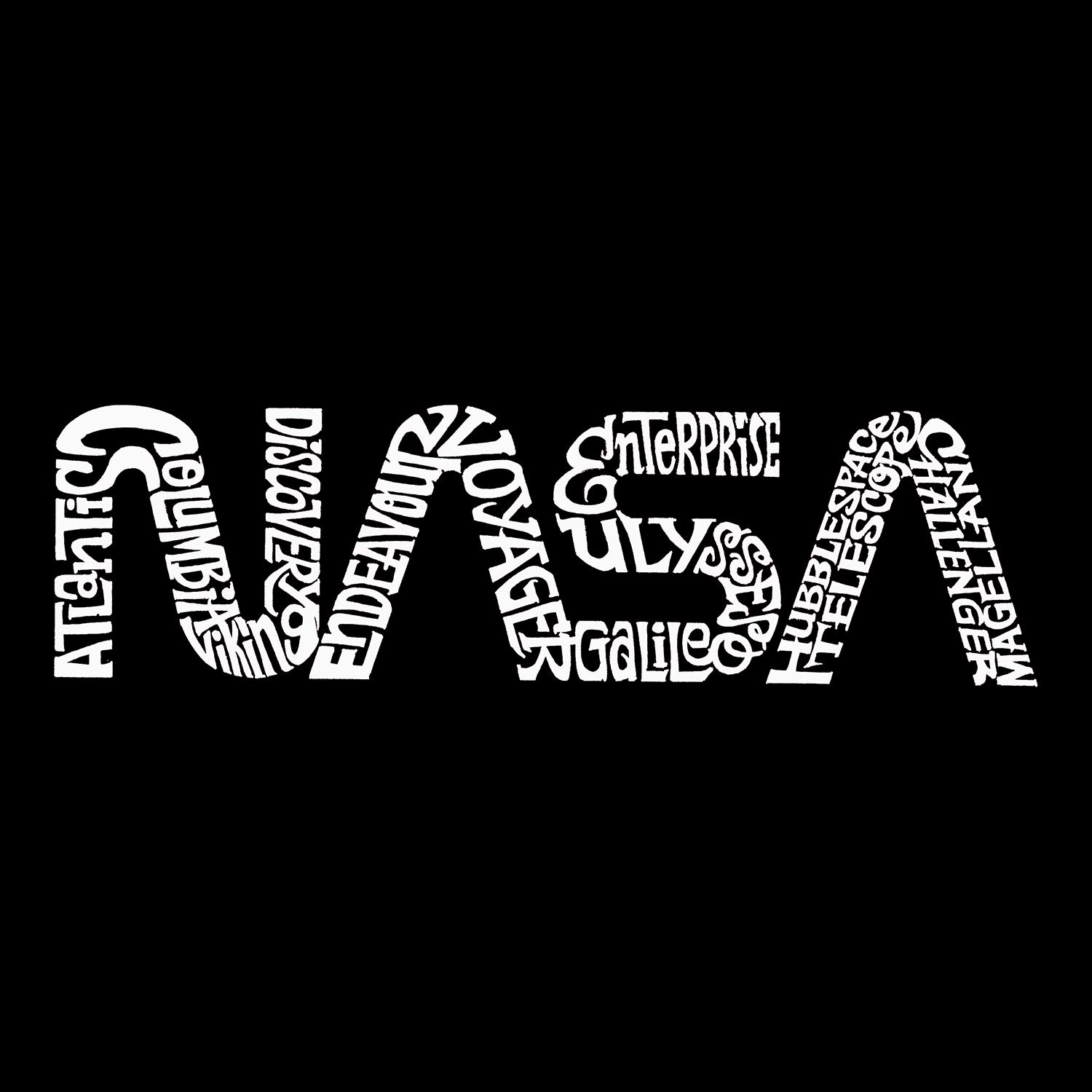 LA POP ART Girls' Word Art Long Sleeve T-Shirt - NASA Space Themed Graphic Tee for Teens | Casual Wear, School Outfits & Space Enthusiast Gifts