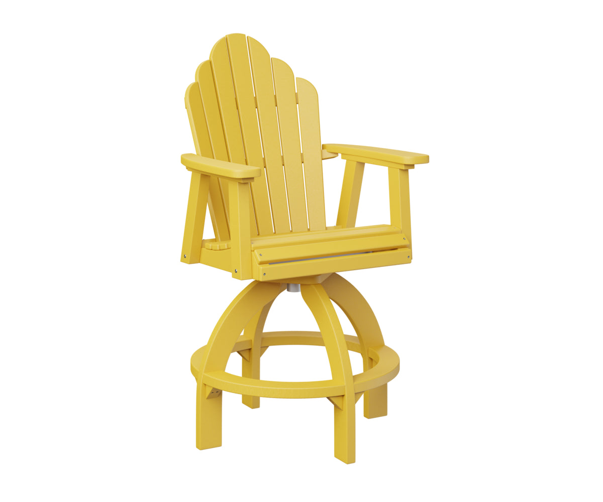 Berlin Gardens Cozi Back Swivel Bar Chair - Adjustable Height Counter Stool with Padded Seat - Perfect for Kitchen Island, Home Bar & Outdoor Patio Dining