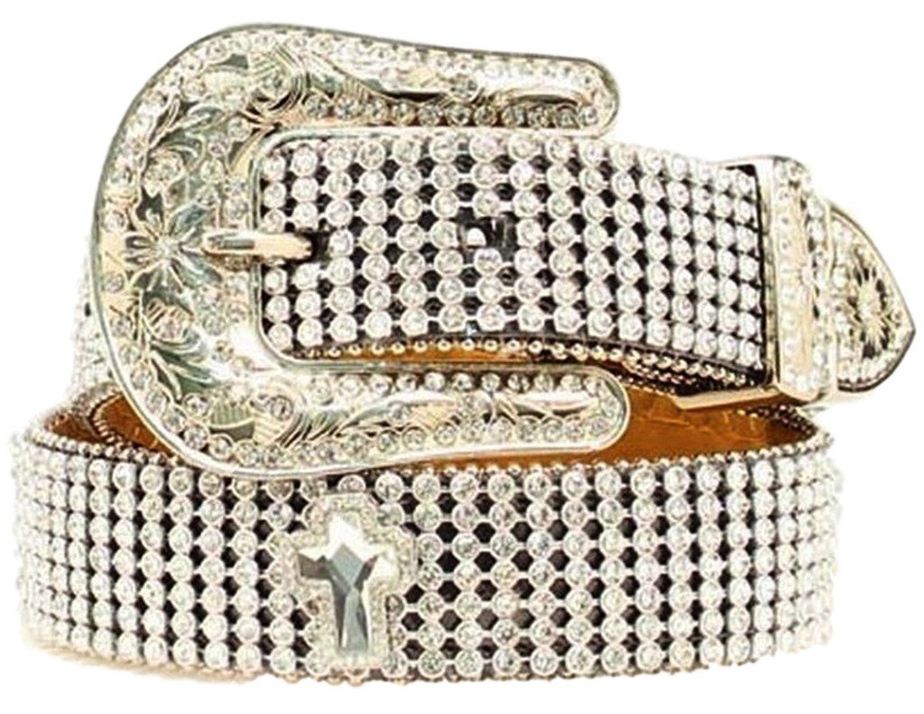 Nocona Girls Western Belt with Mesh & Cross Concho Design - Perfect for Cowgirl Outfits, Rodeo Events & Country Fashion