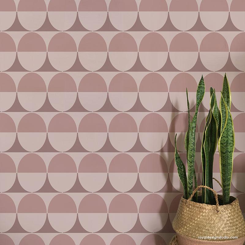 Intuition Modern Wall Stencil - Reusable DIY Painting Template for Home Decor, Geometric Patterns, Wall Art | Perfect for Bedroom, Living Room & Nursery Accent Walls