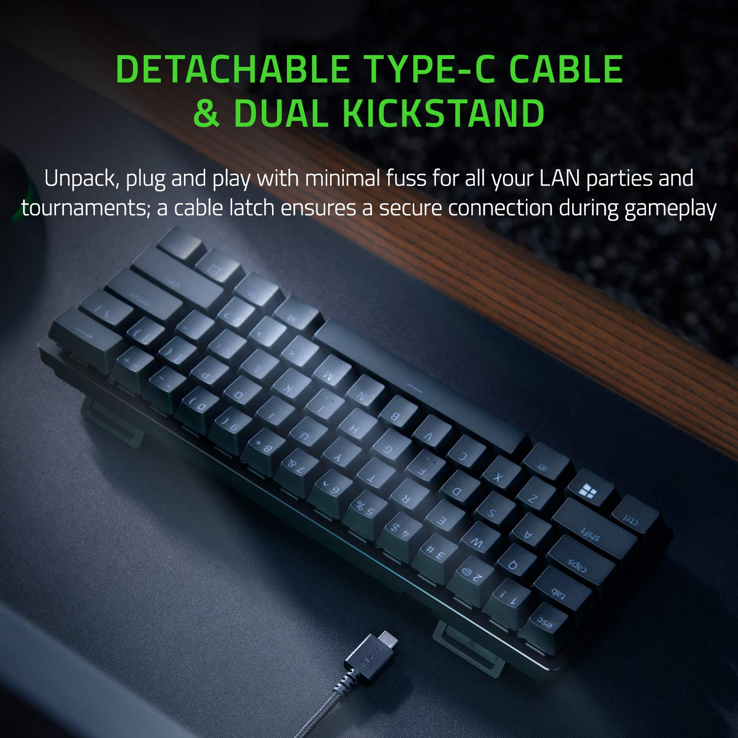 Razer Huntsman Mini 60% Mechanical Gaming Keyboard - Purple Optical Switches, Nordic Layout for Fast & Precise Typing - Perfect for Esports, Gaming & Office Work