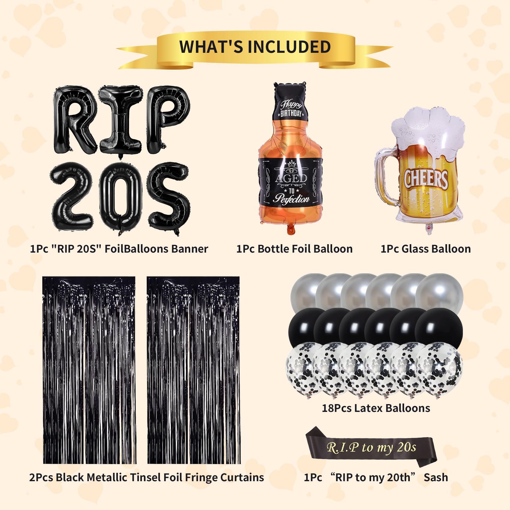 Funny 30th Birthday Decorations - RIP 20s Balloon Set for Women & Men - Death to My 20s Party Supplies - Perfect for 30th Birthday Parties, Milestone Celebrations & Funny Adult Birthday Themes