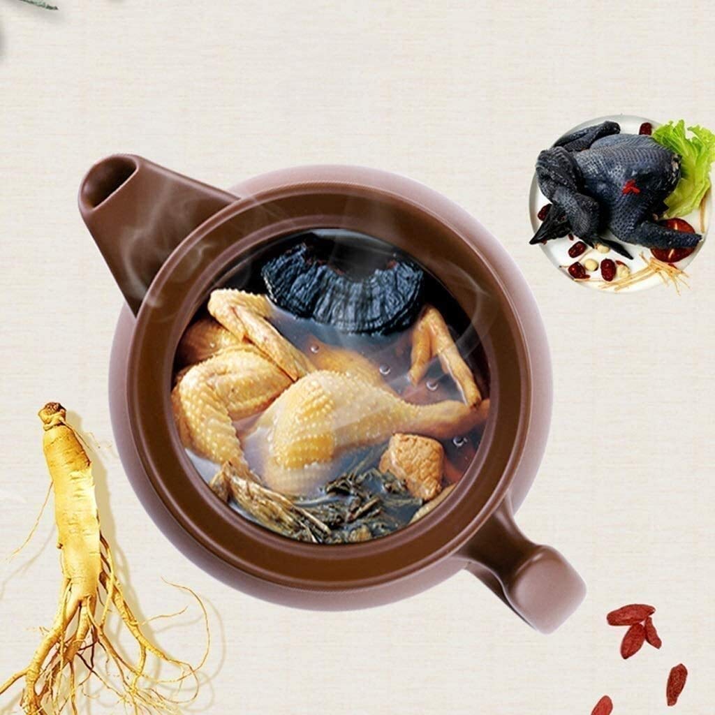 3L Ceramic Casserole Dish with Lid - Clay Pot Cookware for Healthy Cooking, Stewing & Chinese Herbal Medicine Preparation | Perfect for Home Kitchen, Herbal Decoction & Vintage Style Cooking