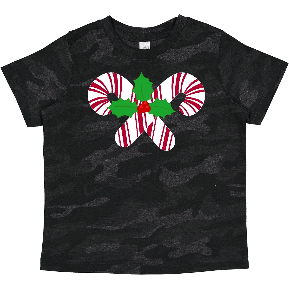 Inktastic Candy Canes and Holly Christmas Baby T-Shirt - Festive Holiday Outfit for Infants & Toddlers - Perfect for Christmas Photos, Family Gatherings & Holiday Parties