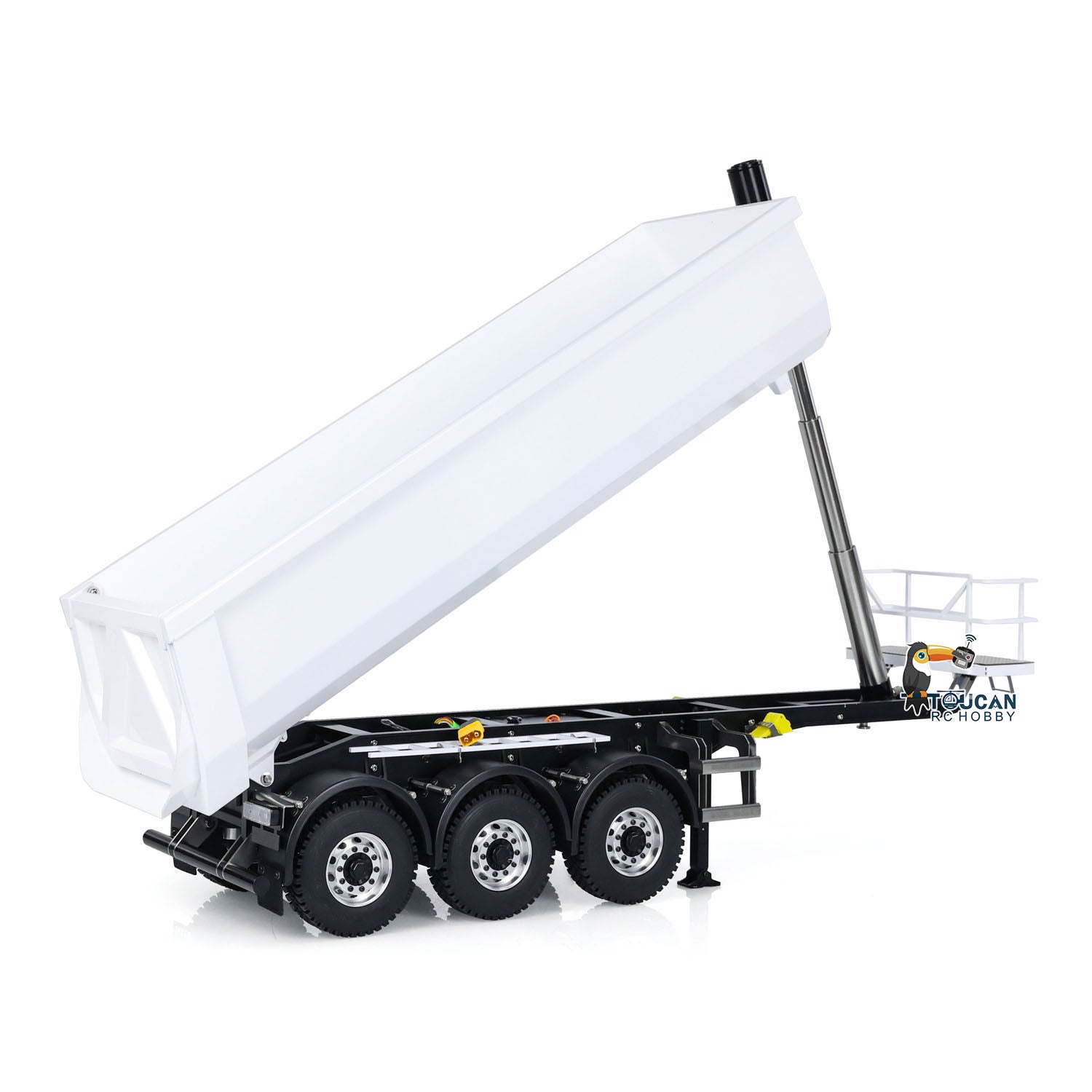 1/14 Scale 3 Axle Metal Hydraulic RC Dump Trailer - DIY Assembly for TAMIYA Tractor Trucks & Engineering Vehicle Models - Perfect for Construction Site Simulation & RC Hobby Enthusiasts