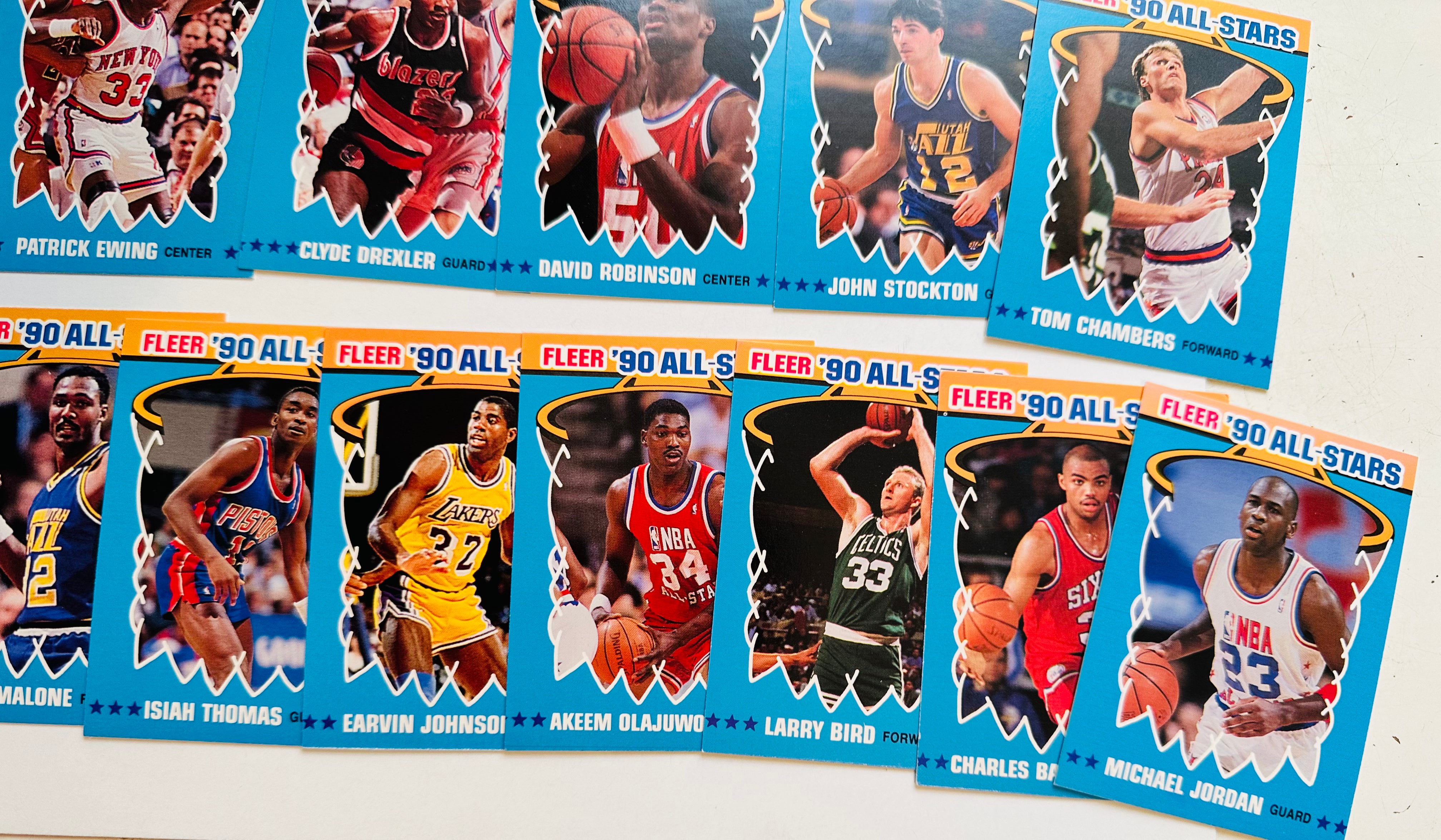 1990 Fleer Basketball Insert Stickers Set - Complete Collection for NBA Fans, Collectors & Card Enthusiasts - Perfect for Display, Trading & Memorabilia Preservation