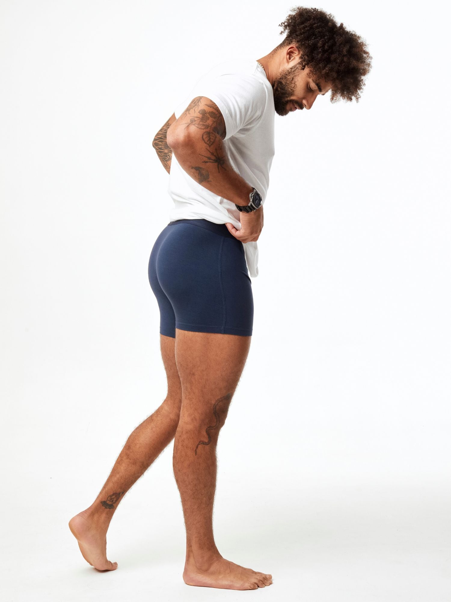 Premium Navy Blue Boxer Briefs for Men - Soft, Breathable & Comfortable Underwear - Perfect for Everyday Wear, Workout & Lounge
