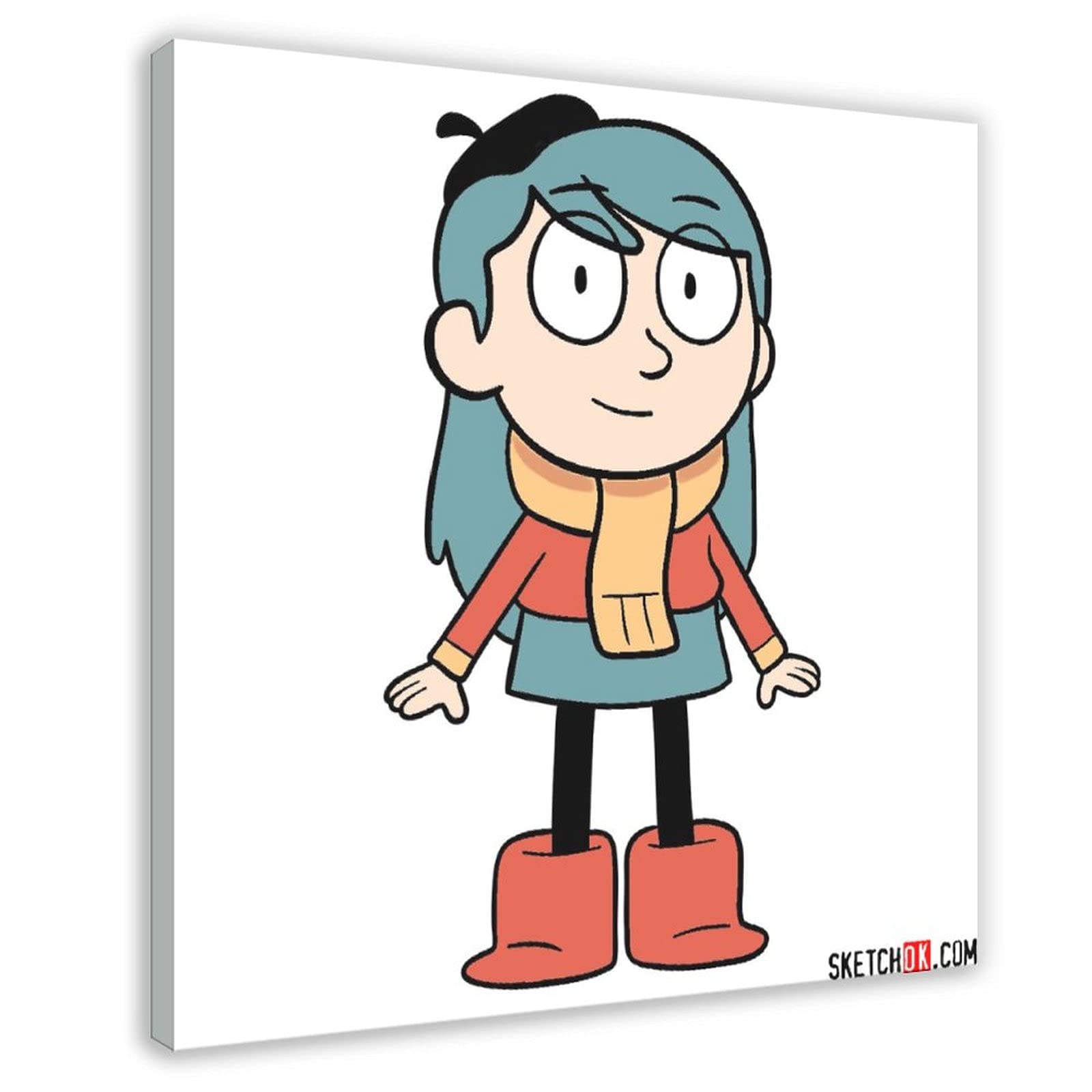 Anime Hilda Canvas Poster - 24x24inch (60x60cm) Framed Wall Art for Bedroom, Office & Sports Room Decor - Perfect Gift for Anime Fans & Home Decoration