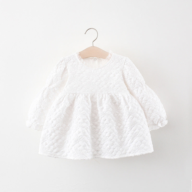Baby Girl Cute Autumn Long Sleeve Bow Princess Dress - Perfect for Daily Wear, Birthday Parties & Family Photos
