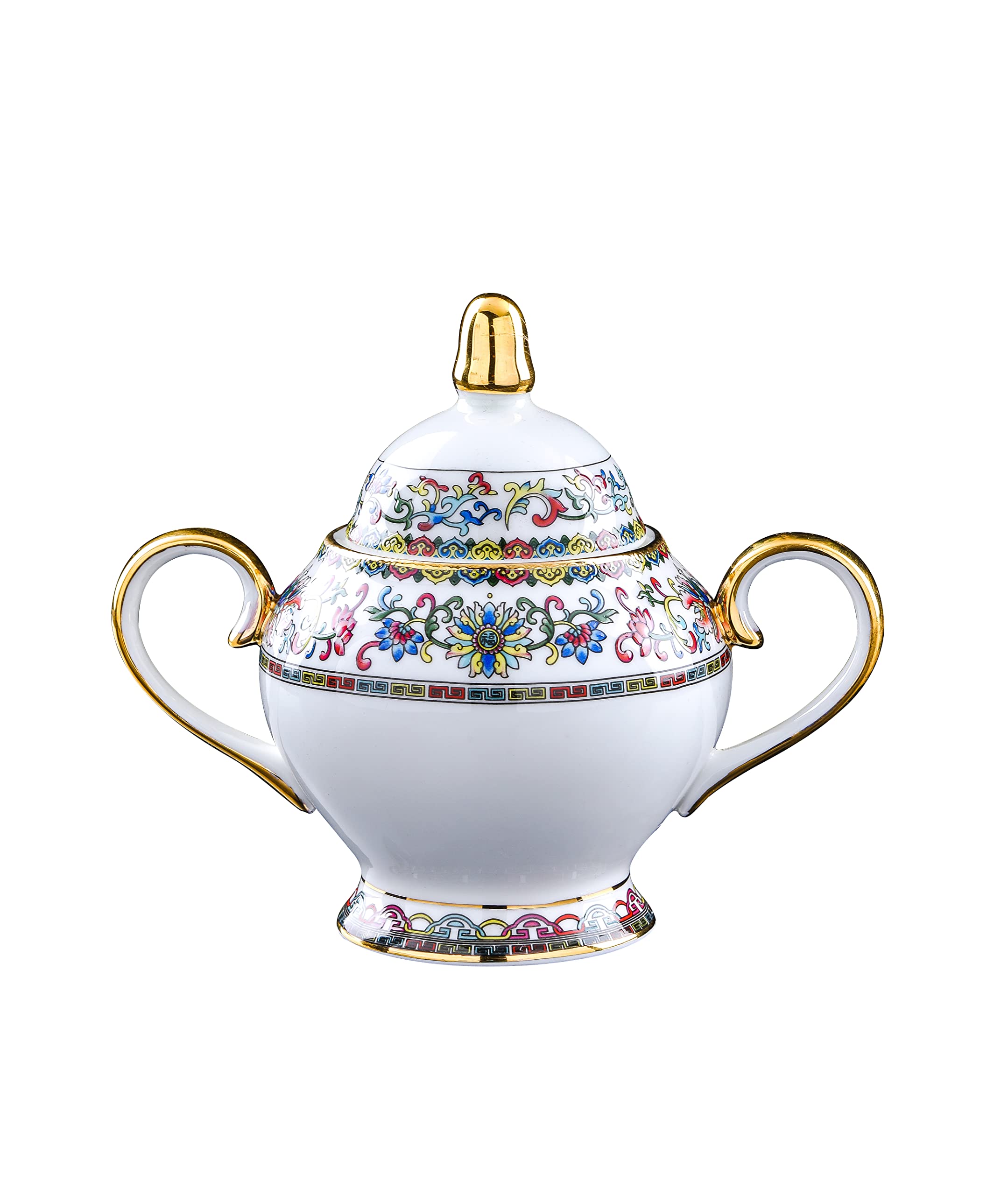Premium 15-Piece Porcelain Coffee & Tea Gift Set - 6 Cups with Saucers, Teapot, Sugar Bowl, Creamer Pitcher & Teaspoons - Elegant Tea Party & Home Entertaining Essentials